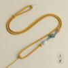 Collar con colgante de jade y cuentas de arroz con nudo Ruyi tejido a mano, cadena de suéter con cuerda, fabricante en stock, lote