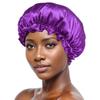 Gorro de Noche de Satén Más Vendido de Amazon, Gorro Elástico Elástico de Imitación de Seda para el Cuidado del Cabello, Gorro de Ducha de Satén Lavable Versátil al Por Mayor