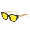 Ojo de Gato Retro Patas de Cadena Nuevas Personalidad de Alto Nivel Europeo y Americano Chica Popular Protección Solar Protector Solar Gafas de Sol Elegantes Sensación de Alto Nivel