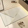 Tapete de Chão para Banheiro Estilo Wabi-Sabi, Tapete de Chão de Lama Diatomácea Absorvente de Água e Secagem Rápida para Banheiro, Tapete Antiderrapante Doméstico Fácil de Cuidar e Cortável