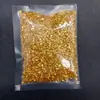Areia Dourada, Areia Prateada, Ouro Triturado, Cascalho Dourado, Artesanato de Decoração DIY, Sinos de Vento Metálicos, Areia de Vidro Dourada Galvanizada, Arroz da Fortuna Dourado