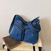 Bolsa de Mezclilla Lisa de Color Grande Personalizada 2026 Nuevo Alto Aspecto Moda de Nicho Bolso de Mano Bolso Cruzado