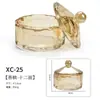 Taza de Cristal Transparente Color Té Retro para Mezclar Esmalte de Uñas, Contenedor de Vidrio a Prueba de Polvo con Tapa para Sostener Líquido de Cristal, Taza Especial para Lavar Pinceles