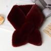 Fabricante Procesa y Personaliza Bufanda de Cuello Gruesa de Felpa para Mujer, Bufanda de Cuello de Felpa de Piel Sintética Estilo Coreano, Moderna y Versátil