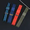 Para SWATCH SWATCH correa de reloj correa tejida de lona de nylon correa 17 19 20 mm correa de silicona de repuesto