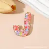 Llavero con Letras de Lentejuelas Coloridas de Amazon Colgante de Resina Colgante para Bolso Equipaje Accesorios de Joyería DIY