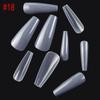 Bolsa de Alta Calidad de 500 Piezas Uñas de Ballet Transparentes/Puras de Colores/Coloreadas Largas Coffin Uñas Portátiles Uñas Postizas Manicura