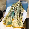 Ciudad de Yiwu Youhu Primavera y Verano Alta Gama Versátil Seda Imitación Delgado Bufanda Moda Clásica Larga Bufanda Venta al por Mayor