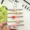 Año Nuevo Trenzado marrón Rojo Color Cuerda Niña Boutique Infantil Anillo de Pelo de Hada Bola Elástica Alta Accesorios para el Cabello