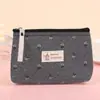 Porta-moedas Floral Estilo Coreano Lona Impermeável Coração de Menina Fofo Bolsa de Cosméticos Portátil Bolsa de Armazenamento Multifuncional de Grande Capacidade