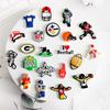 Deportes Serie de Rugby Suministro Transfronterizo de Amazon Zapatos Crocs Accesorios Decorativos de Flores Material Suave de PVC Dibujo Animado