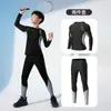 Tirador Niños Calcetines Base Ropa de Entrenamiento Otoño e Invierno Ropa de Fitness Acondicionamiento Físico Fútbol Niños Deportes Trajes de Baloncesto Hombres