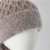 Sombrero de invierno para ancianos, sombrero de lana para abuela con protección cálida para las orejas, sombrero de punto para anciana con forro polar, sombrero frío para madre