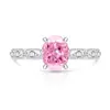 Venta Caliente Douyin Anillo Retro de Huevo de Paloma Cortado Flor de Hielo de Gema de Color Anillo de Dedo Súper Brillante Diamante de Alto Carbono Chapado en Oro Real Dropshipping