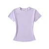 Cintura de Avispa Chica Caliente Slim Color Sólido Top Básico para Mujer 2025 Verano Deportivo Casual Cintura de Reloj de Arena Camiseta de Manga Corta