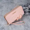 Carteira Feminina Longa Nova Estilo Coreano Estampa Fashion Grande Capacidade Multifuncional Fechamento com Zíper Bolsa de Mão Porta-Moedas Porta-Cartões