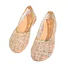Envío Gratis Zapatos de Malla Hueca Negros para Mujer Suela Suave Tacón Bajo Boca Poco Profunda Mocasines Diarios Casuales Versátiles Zapatos Planos para Mujer