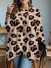 Roupas Femininas Europeias e Americanas Transfronteiriças Plus Size Blusa de Manga Longa de Comprimento Médio Estampada Color Blocking 3D 2026 Novo Produto Transfronteiriço Venda Quente