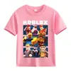 Comércio Exterior Roupas Infantis ROBLOX Roupas Familiares de Meia-manga para Crianças Camiseta de Manga Curta de Algodão Puro de Verão Europeia e Americana Camiseta de Manga Curta Transfronteiriça para Homens e Mulheres