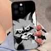 Para iPhone15 comercio exterior nuevo funda de teléfono linda de mapache