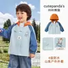Jaqueta infantil Kaka Panda outono três em um para meninos e meninas, roupa de outono impermeável, blusas de bebê da moda