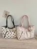 Bolso Grande Plegado Estilo Relajado para Mujer 2026 Nuevo Bolso Tote de Lona con Lunares Bolso de Hombro Cruzado de Gran Capacidad para Verano