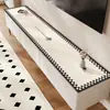 Mantel para mesa de mueble de TV estilo francés, sensación de lujo ligero y alta gama, mantel largo, almohadilla protectora para encimera de aparador, tela protectora para armario y zapatero