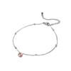 Pulsera de Cuentas de Oblea de Fresa para Mujer Flor de Durazno Dulce Piedra Lunar Cuentas Simple Novia Estudiante Coreano Nicho Tobillera