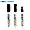 Lion 201 negro base agua pluma de gancho marcador de punta gruesa pluma para pizarra blanca pluma de acuarela puede agregar tinta