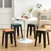 Taburete de Plástico Engrosado para Uso Doméstico, Extra Grueso, Moderno y Simple, Apilable, Cómodo para Estar Sentado Largo Tiempo, Taburete Alto Redondo, Banco