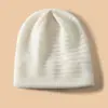 Gorro de Cachemira Completa para Mujer Otoño e Invierno, Bloques de Color, Gorro Nuevo Cálido, Gorro Turbante, Gorro de Punto Casual a la Moda