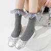 Botas e Meias de Algodão para Mulheres, Meias Felpudas Estilo Ballet, Meias de Algodão sem Costura de Renda Grande em Malha para Primavera e Outono, Menina Doce Lolita