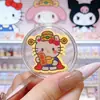 Ouro Puro 999 Ouro Popular Sanrio Adesivo para Celular Desenho Hello Kitty Kuromi Cartão de Ouro 2mg Presente de Ano Novo