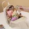 Nova Bolsa de Maquiagem Portátil com Grande Capacidade, Bolsa de Armazenamento de Cosméticos em Couro PU Amigável para Viagem, Disponível no Atacado a Partir de Uma Peça