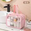 Bolsa de Higiene Pessoal Grande para Viagem Impermeável com Separação Úmida e Seca Bolsa de Maquiagem Portátil para Sair Bolsa Transparente para Armazenamento de Cosméticos