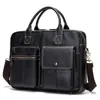 Cross-border New Men's Business Bag Couro Genuíno Documento Oficial Casual Bag Retro Top Layer Cowhide Hand Bag for Men Atacado