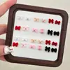 Accesorios para Uñas con Moño de Cinta Afelpada Rosa y Blanco Corbata de Moño Roja Oso de Peluche Decoraciones para Uñas Venta al por Mayor