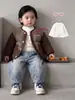 Conjunto de Jaqueta Acolchoada Quente de Inverno Estilo Coreano para Meninos e Jeans Versátil Roupas Infantis