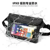 Bolsa de cintura impermeável de PVC mais vendida internacionalmente, bolsa impermeável para rafting e natação ao ar livre, bolsa impermeável para celular com tela sensível ao toque visível