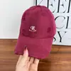 Boné de Baseball Bordado com Letra E Estilo Coreano para Homens e Mulheres, Novo Boné Versátil de Verão e Primavera com Top Macio Desgastado, Chapéu de Proteção Solar para Casais