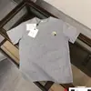 Camiseta Bordada de Manga Curta Nova de Luxo Clássica Versátil com Emblema para Homens e Mulheres, Casual de Caimento Solto, Estilo Ins