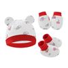 Comércio exterior Europa e Estados Unidos chapéu fetal de recém-nascido chapéu de bebê luvas de bebê cobertura de pé chapéu de bebê conjunto de três peças 8922023