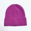 Gorro de Tricô Liso para Outono e Inverno para Homens e Mulheres Lã Quente Simples Versátil Chapéu para Clima Frio Estilo Básico Chapéu Liso