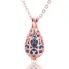 Collar de bola de aromaterapia con forma de gota transfronteriza cadena para la clavícula de piedra volcánica joyería popular de comercio exterior regalo de cumpleaños