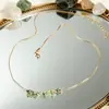 Pulsera de Joyería de Nicho en Stock Pulsera de Piedra Natural Cadena de Clavícula Pulsera de Collar Transfronteriza Europea y Americana Piedra Triturada Cristal Rosa