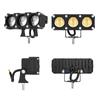 Foco de motocicleta de venta caliente transfronteriza, faro LED de dos colores, tres ojos, luz de lejos y de cerca, faro de pavimentación de motocicleta eléctrica impermeable