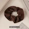 Goma para moño fruncida estilo francés, Cuerda para el pelo de tela para mujer, Accesorio para coleta baja, Adorno para el pelo de Otoño e Invierno
