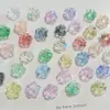 12mm Transparente Dos Tonos Pintura al Óleo Rosa Camelia Con Cuentas Cadena para Teléfono Móvil Pulsera Accesorios para Joyería DIY Venta al por Mayor