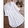 Camisas de Mujer para Primavera y Otoño Transfronterizas 2026 Estilo Coreano de Moda y Elegantes Estampadas Holgadas de Manga Larga con Cuello Alto para Mujer