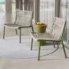 Mesas y Sillas de Ratán Nórdicas para Ocio al Aire Libre, Impermeables y a Prueba de Sol, para Balcones al Aire Libre, Villas, Hoteles y Conjuntos de Sillas de Ratán para Jardín al Aire Libre